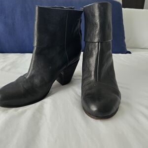 rag & bone Black Leather Ankle Booties